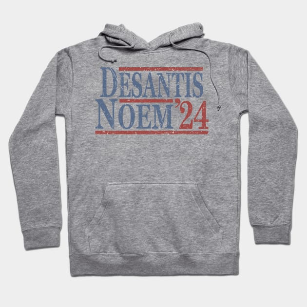 Distressed Ron DeSantis Kristi Noem 2024 Hoodie by Etopix